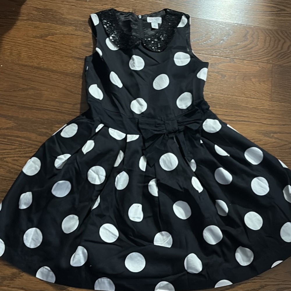 The Children's Place Black and White Polka Dot Dress